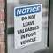 Signmission Do Not Leave Valuables In Your Vehicle, 7 in W x Rectangle, Vinyl Decal OS-2PACK-NS-D-710-V-11300 - alternate 6